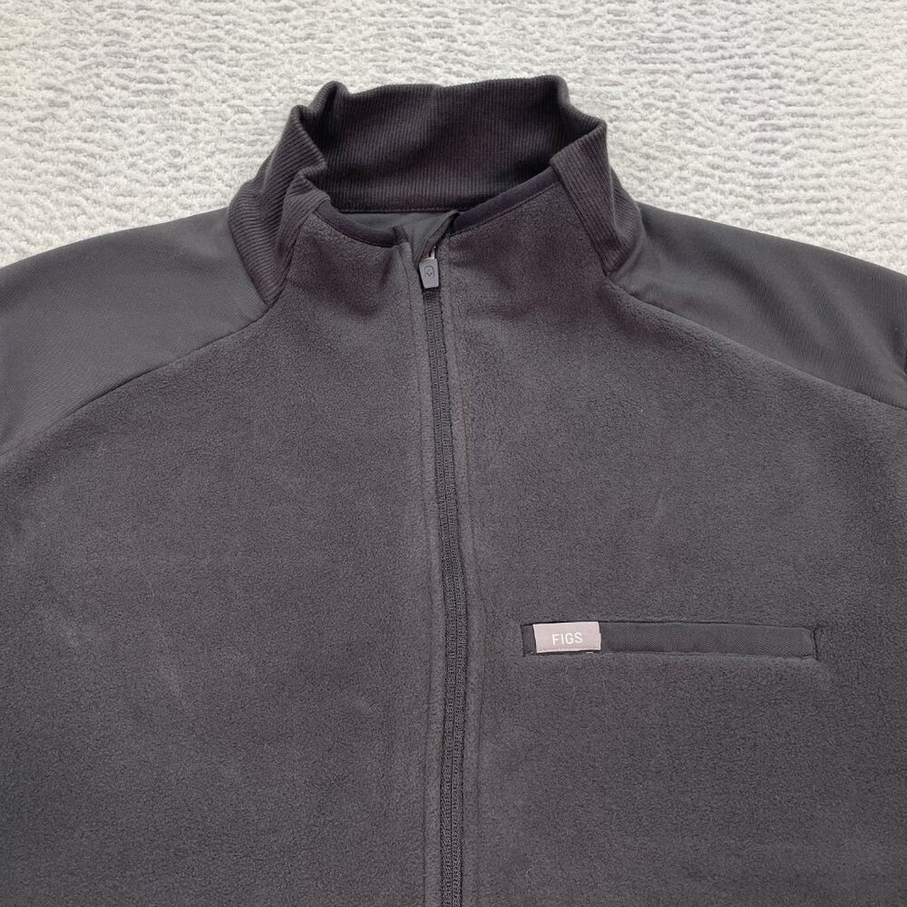 Figs On Shift Fleece Jacket Men's Size XL Full Zip Gray Scrubs MXXOW1007 - Picture 2 of 7